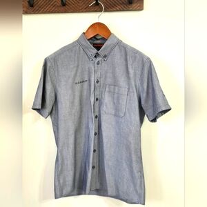 Mammut Lenni Short-Sleeved Gray Button-up Men's Shirt Size Large